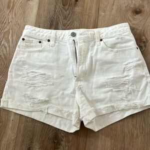 White Denim Shorts